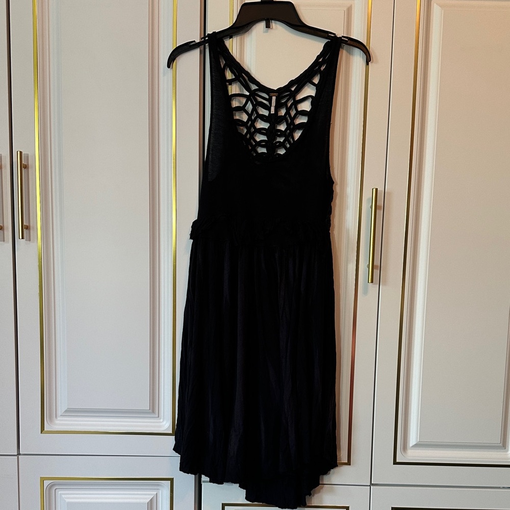 Free People Black Dress with Braided Back